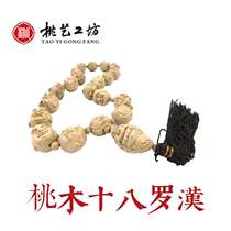 Peach Wood 8 Rohans Hand Strings Statue of Buddha wood Neck Hang Necklace with Buddha Beads Candida Beads for men and women Car pendants