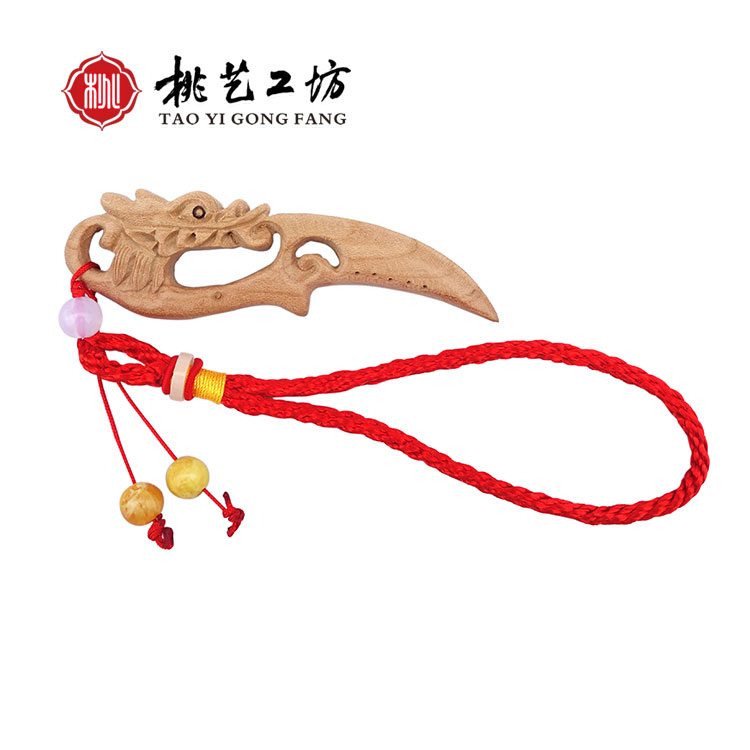 Authentic peach wood sword pendant handmade peach wood knife magic instrument men's and women's portable pure peach wood baby baby protective ornaments