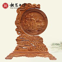 Authentic peach wood carvings auspicious ornaments home accessories lucky Feicheng solid wood living room town house evil spirits crafts