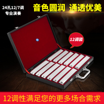 Swan 24-hole 7-tone polyphonic harmonica playing 12-tone set ABCDEFGA#C#D#F#G# tune gift box