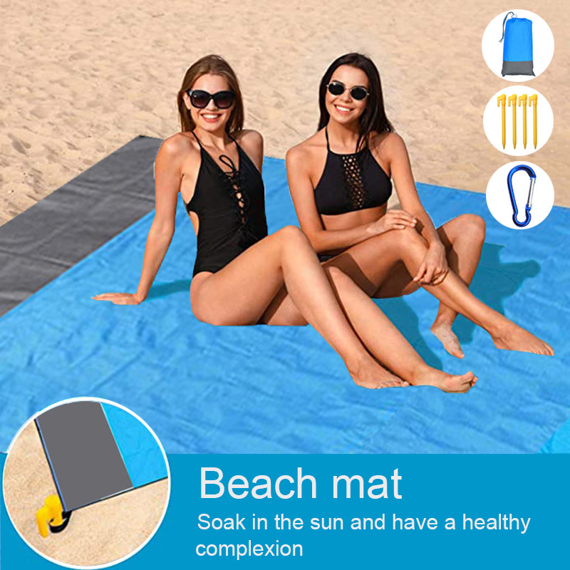 200x210CM Large Beach Mat Anti Sand-free Beach Towel Anti-Ta