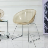 Северный легкий роскошный обеденный стул Домохозяйство Прозрачное кресло Стул Стул из нержавеющей стали.