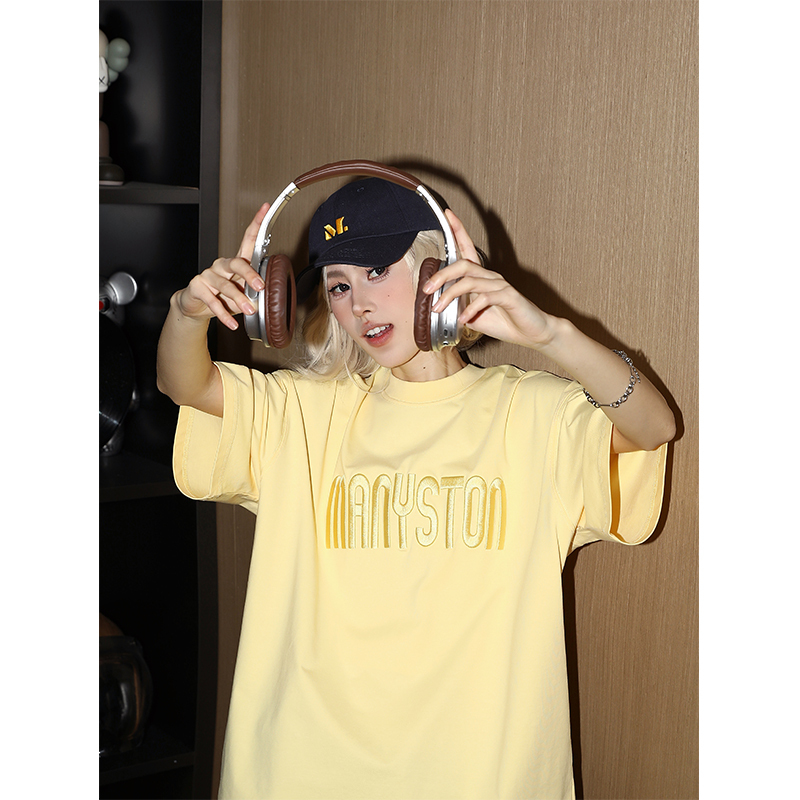 Manyston American-Style Loose Short-Sleeve T-Shirt for Women, 2025 Summer New Cool and Unique Top