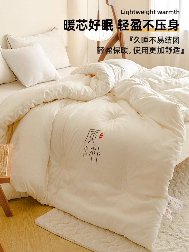 Nude Cotton Soy Fiber Quilt, Thickened Winter Quilt, Warm Student Dormitory Quilt, Spring and Autumn Quilt Core, Autumn and Winter All-Season Quilt