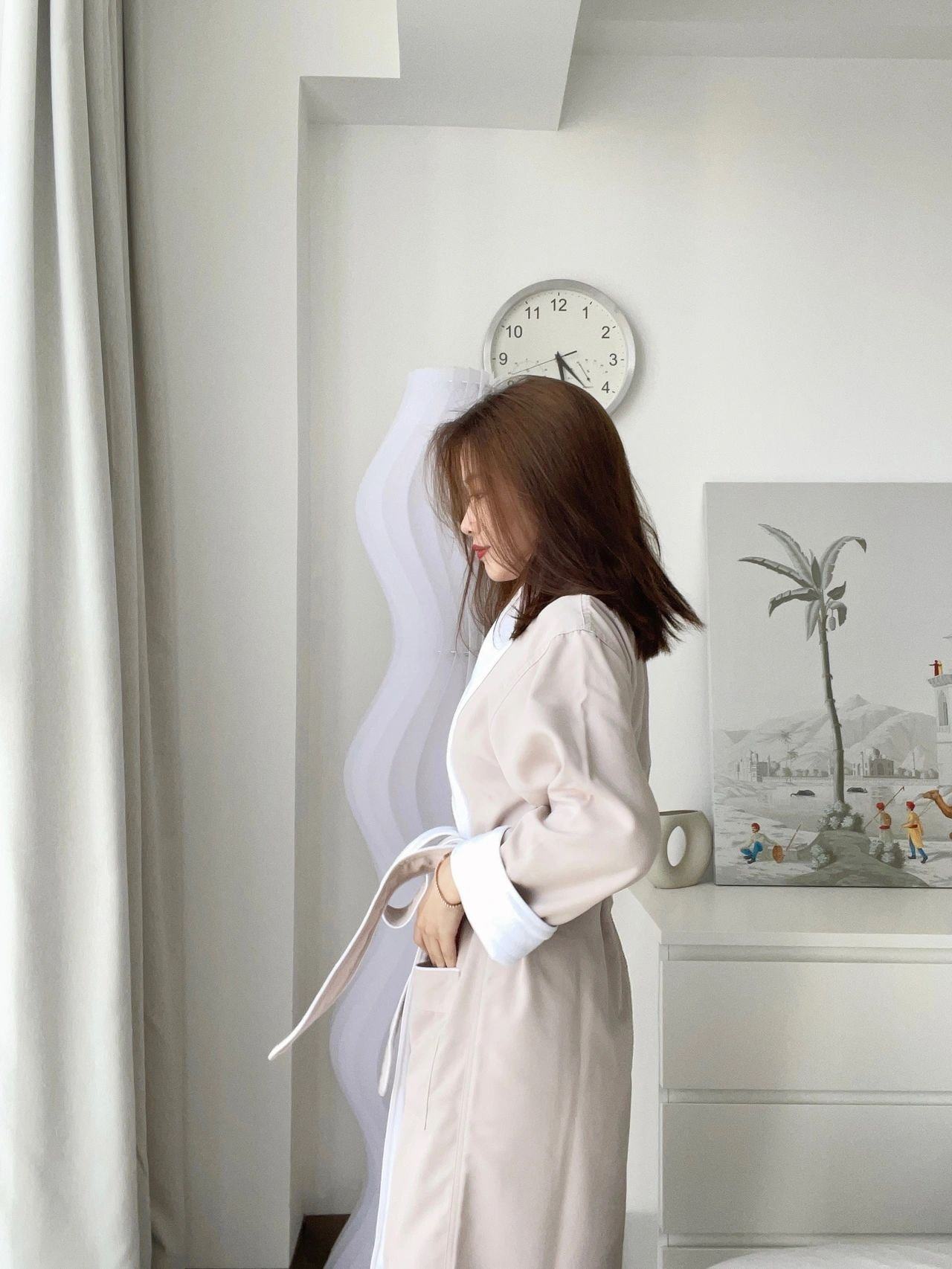 Nude Cotton Bathrobe, Long, Quick-Drying, Adult Couple Bathrobe, More Absorbent Than Pure Cotton, Suitable for All Seasons, Hotel