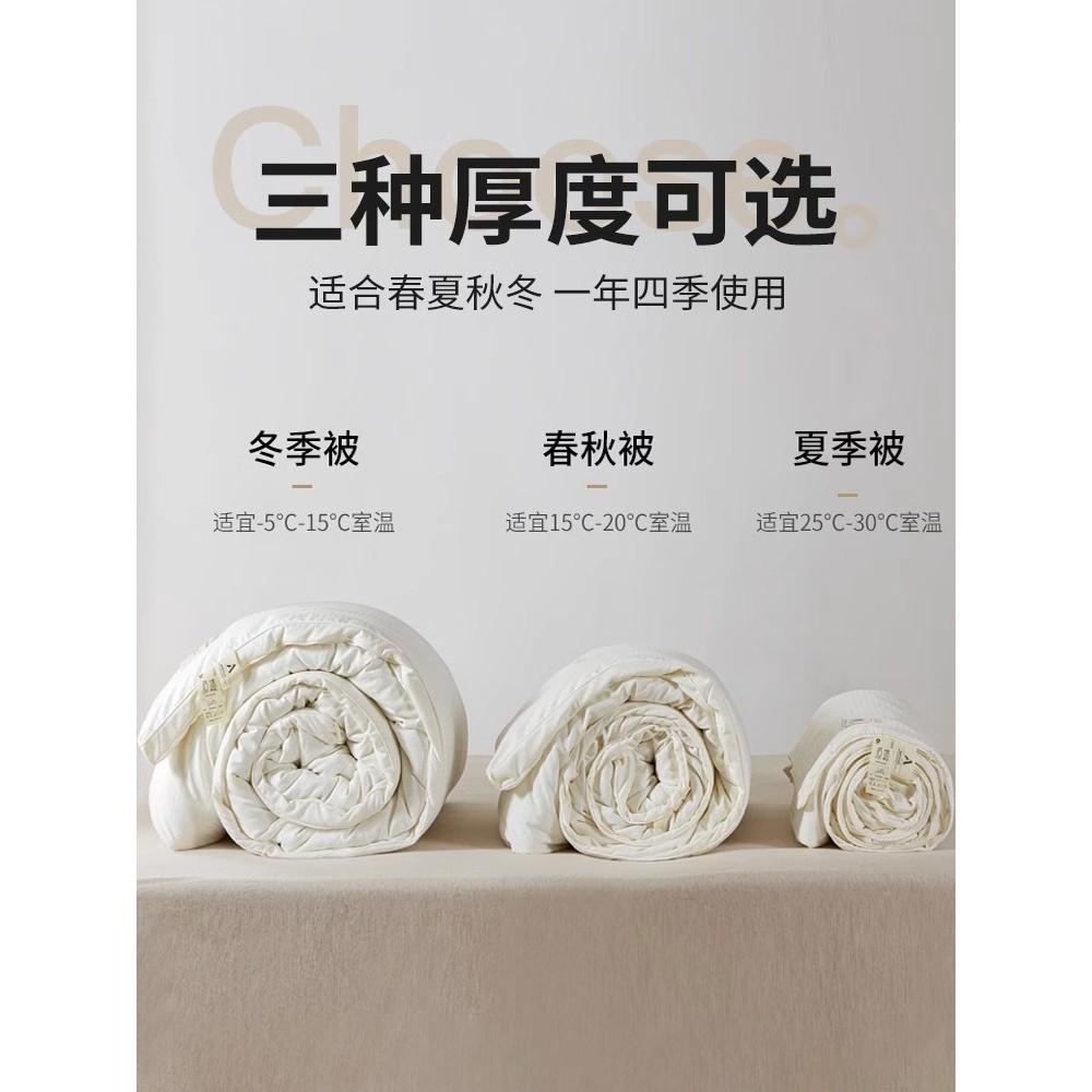 Nude Cotton Class a Soybean Fiber Quilt Summer Air-Conditioning Bedding Spring and Autumn Quilt Core Single Thin Quilt Cotton Quilt
