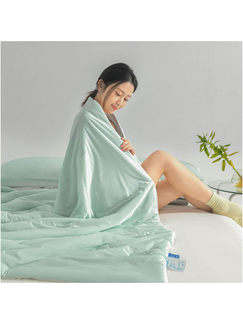 Nude Cotton Class a Cooling Ice Silk Summer Quilt, Thin Nap Quilt, High-End Household Double Quilt, Machine Washable Air-Conditioning Quilt