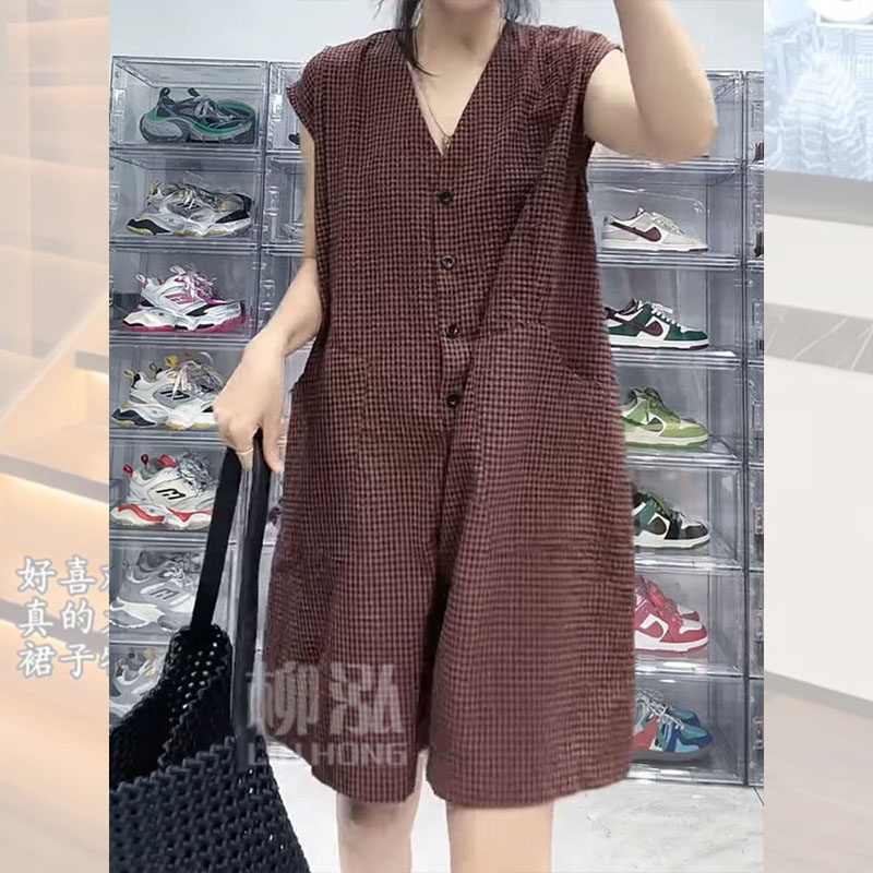 Sleeveless Vest Jumpsuit 2026 New Style for Women, Summer Thin Version, Petite Fashion, Age-Reducing One-Piece Romper Shorts Sleeveless Vest Jumpsuit 2026 New Style for Women, Summer Thin Version, Petite Fashion, Age-Reducing One-Piece Romper Shorts