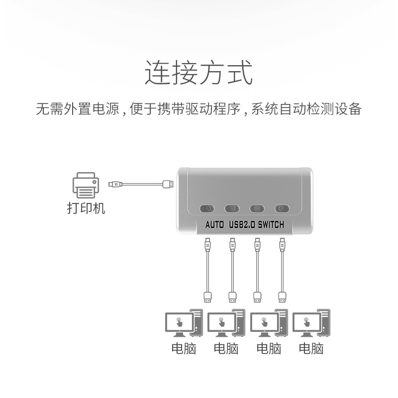 Maxtor Moments usb printer sharer converter splitter one drag four multi-port automatic switcher 4 ports