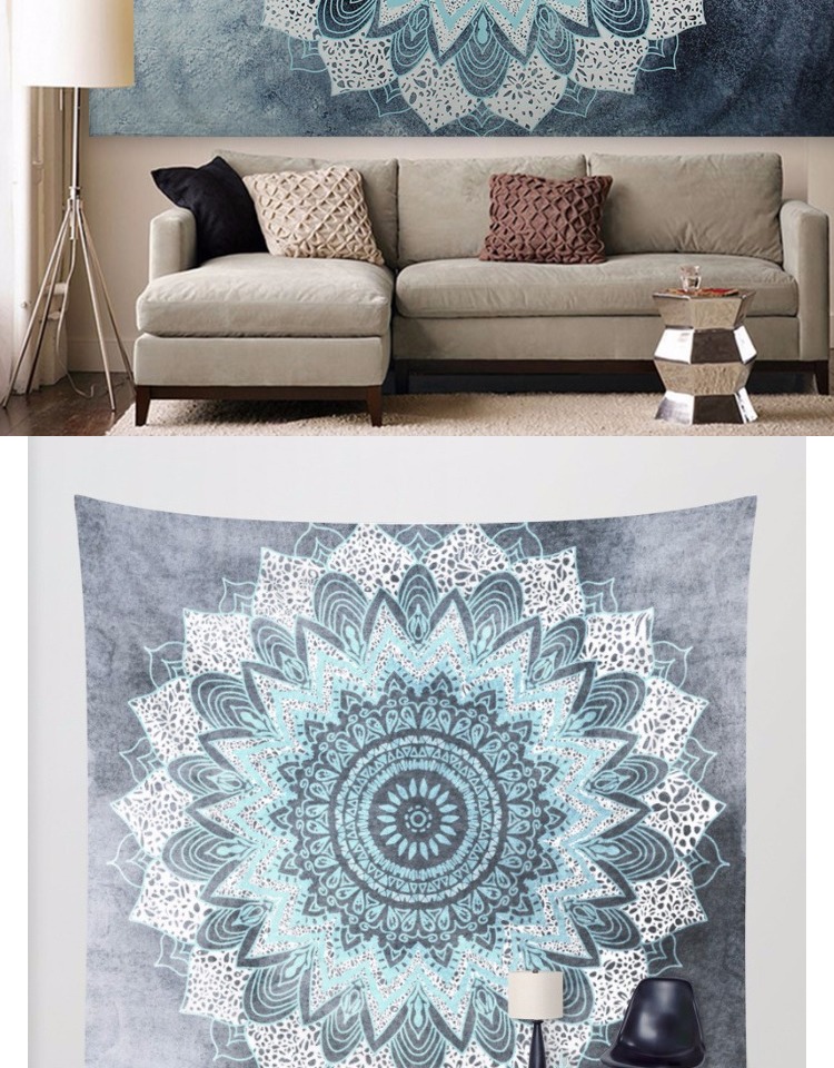 Nghe con mèo nói hangcloth trang trí thanh vải xanh du lịch gió quốc gia treo tấm thảm vải treo tường sofa nền vải khăn trải bàn tấm thảm treo tường