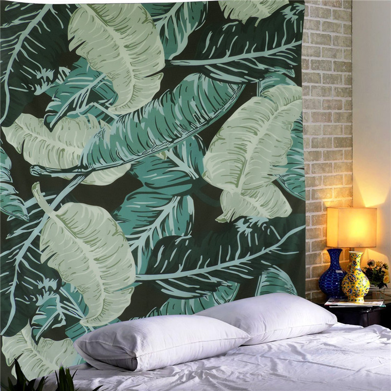 Nghe con mèo nói Bắc Âu in lá chuối treo tấm thảm tấm thảm vải nền khăn trải bàn khăn tắm tham trang tri