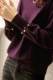 Pingedi's new women's authentic 2022 autumn and winter design handmade beaded sweater round neck purple wool sweater