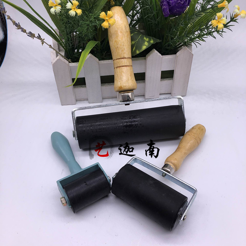Printmaking roller Large, medium and small roller Soft rubber rubber ink roller Printmaking tools Art pigment grinding for topographic painting