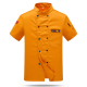 ngắn tay nam mùa hè váy Chef và phụ nữ sau khi thống nhất workclothes nhà hàng bánh quần áo bếp khách sạn đầu bếp của