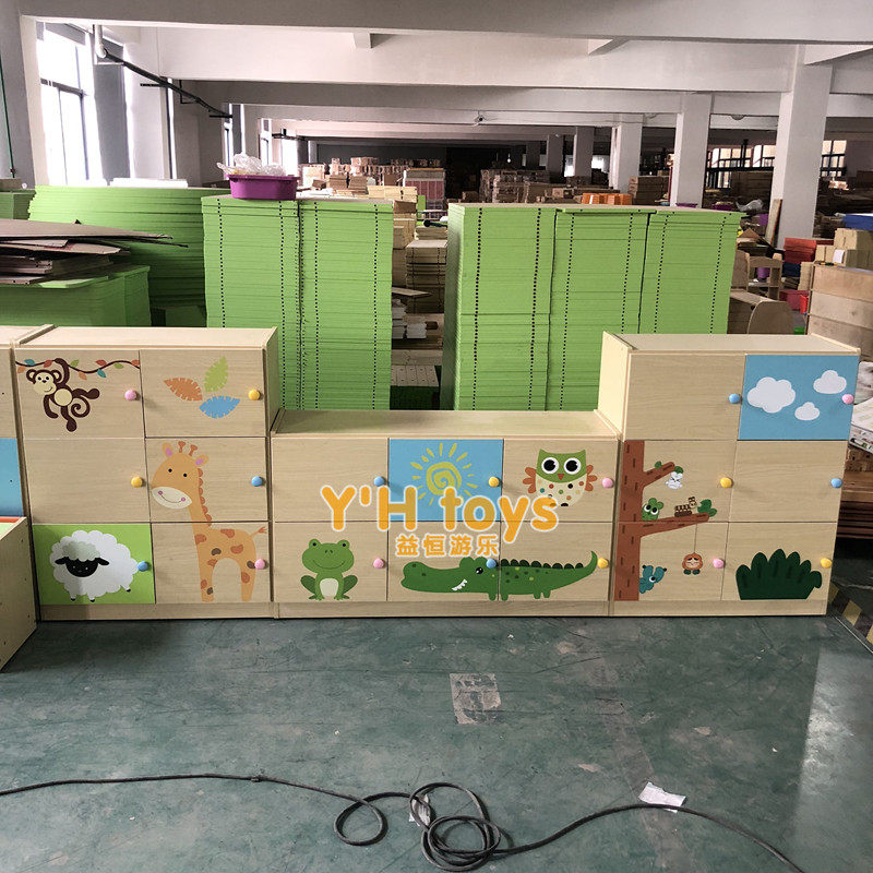 New early childhood early school with door container cartoon animal vertical container popopo six door container simple