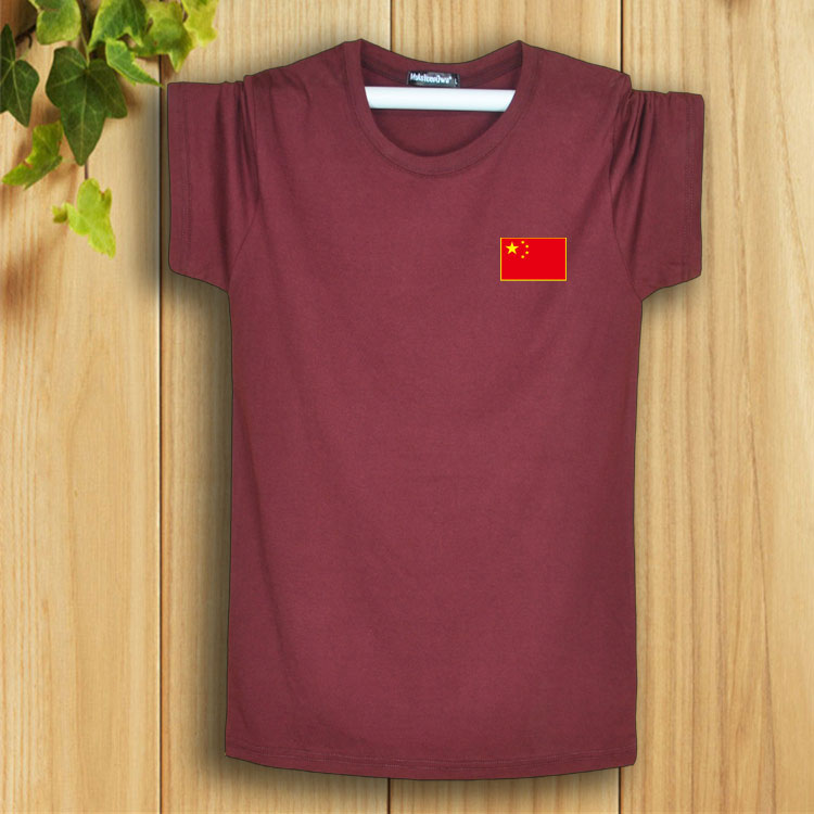 Mùa hè đặc biệt cotton XL nam áo thun 6X lỏng cổ tròn tay áo ngắn thể thao người béo cờ mùa hè nửa tay áo áo phông nam đẹp