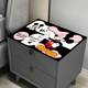 Cartoon leather bedside table mat Mickey anti-scalding household refrigerator cover cloth scrubbing dust cover desktop protective mat