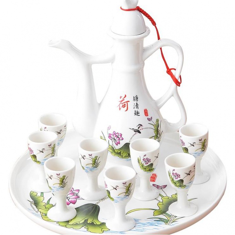 Wine antique Chinese antique ceramics retro atmosphere office supporting move 6 times over a cup of tea