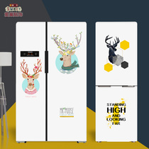 Simple Nordic custom refrigerator stickers decorative stickers full stickers Creative waterproof self-adhesive personality renovation stickers can be removed