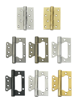 Ruigao door hinge wooden door stainless steel female hinge mute 4 inch thick door hinge flat heavy black