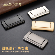 Light luxury drawer hidden hand invisible modern simple wardrobe interior cabinet door handle black slotted flat handle