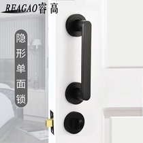 Invisible door lock dan mian suo concealed an suo toilet background wall handle sliding door handle wooden door sliding door handle