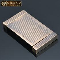 Drawer handle wardrobe invisible handle cabinet door flat bronze modern simple non-perforated Chinese small handle