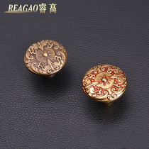 Pumping handle pure copper American cabinet door cabinet full copper single hole bronze European drawer handle Chinese pull handle