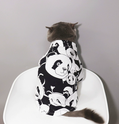 Мод! Pet Cat Bichon Bear маленькая одежда для щенка кошка лето-тонкая стиль анти-фуриозная рубашка панды