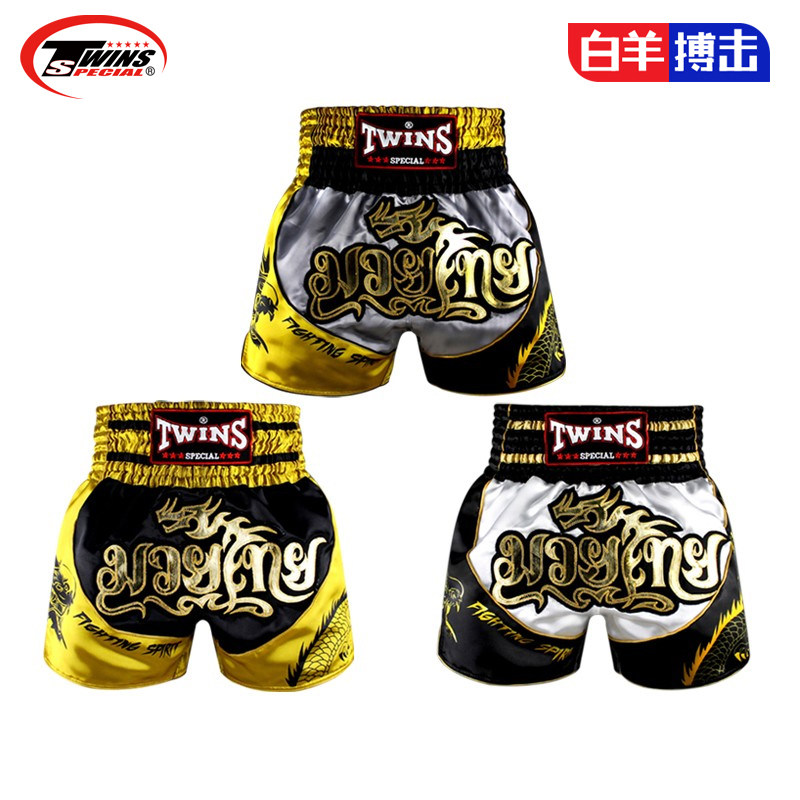 Thailand twins spirit dragon muay thai pants Sanda fighting boxing pants shorts twins dragon shorts