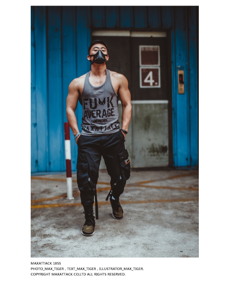 MAXATTACK thể thao và giải trí trong phòng tập thể dục quần yếm chức năng chiến thuật của nam giới streamer chân quần lính nhảy dù - Quần thể thao quần áo tập gym nam