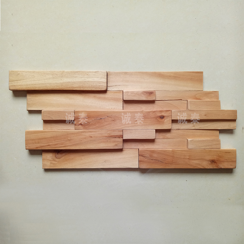 Boat wood solid wood mosaic TV log background wall panel living room master bedroom decoration material wooden head line invisible