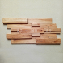 Boat wood solid trojan Syke TV log background wallboard Living room master bedroom decoration material wooden head line stealth