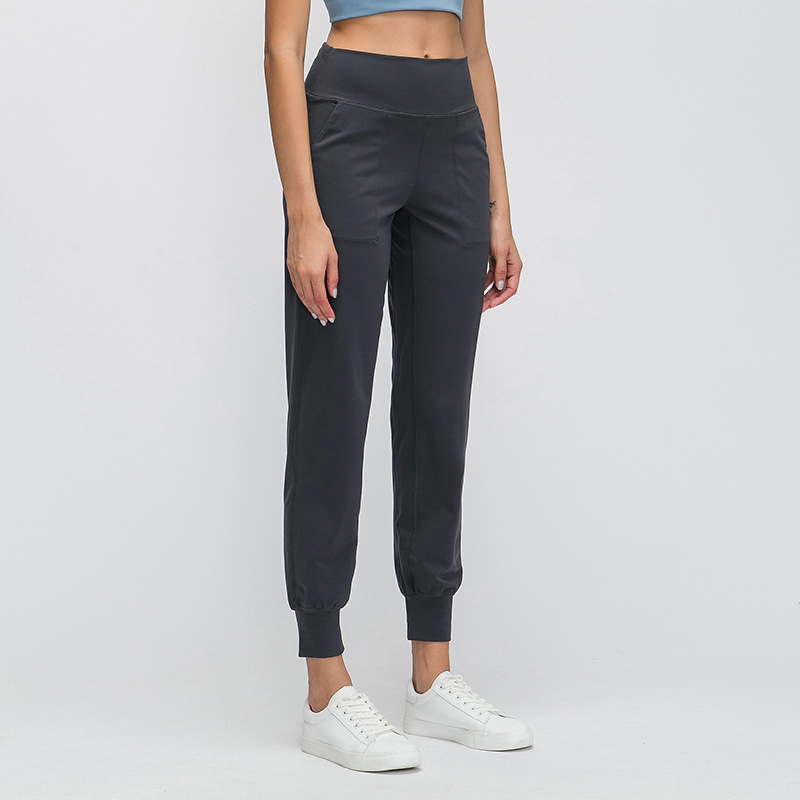 Foreign Trade Export to Canada, Single-Layer, Butt-Lifting, Pocketed, Loose-Fitting, Cropped Pants, Running, Yoga, Fitness, Jogger Pants