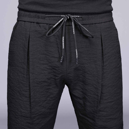 夏季薄款哈伦裤男生冰丝裤子男超薄宽松休闲裤