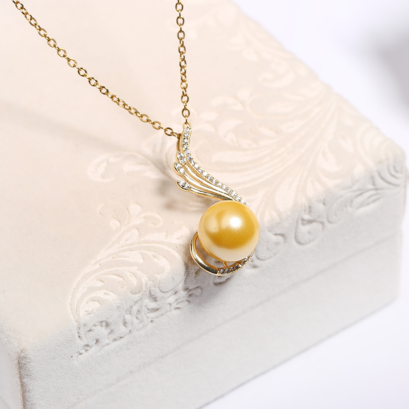 Pearl pendant single female Korean temperament necklace 100 hitch about s925 lock bone chain item pendant pure silver necklace