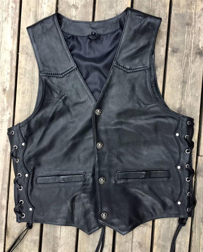 Harelocomotive Style Leather Vest Harei Fleet Custom Caravan's waistcoat