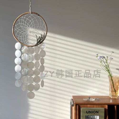 Корейский импортный супер мечтательный колокольчик белый ракушка Ловец снов украшение интерьера фото реквизит для подарка
