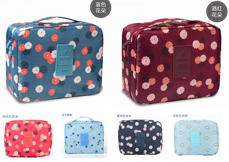 Outdoor Tourist Flower Bouquet Portable Travel Wash Bag Touristic Waterproof Containing Bag Quadrilateral Bag Makeup Bag