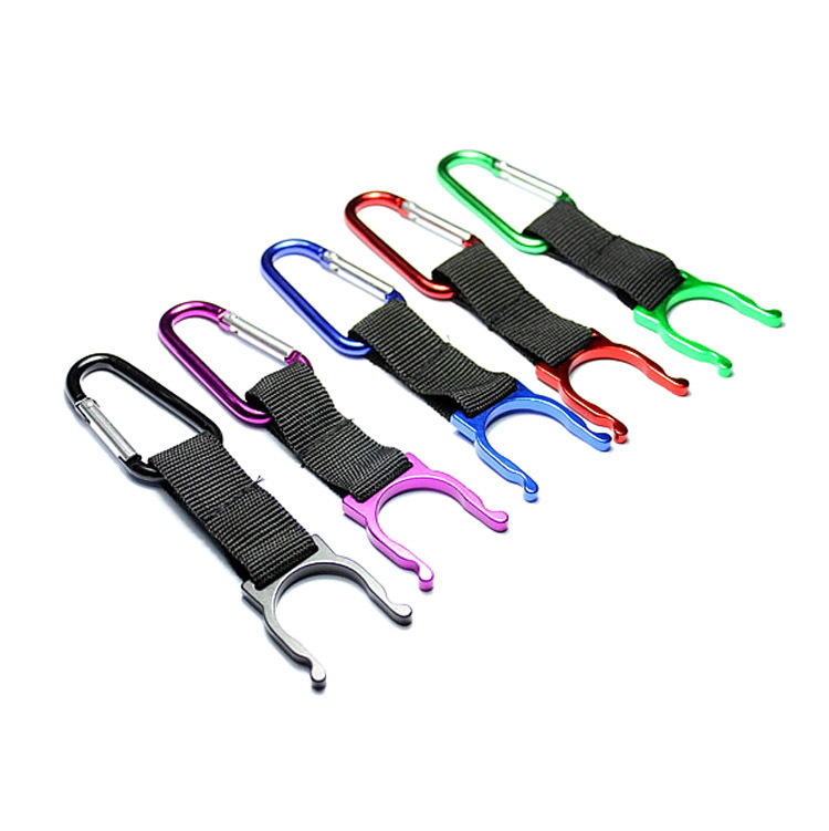 Mineral water bottle portable quick hanging hanging buckle beverage bottle buckle super practical water bottle buckle D type quick hanging carabiner