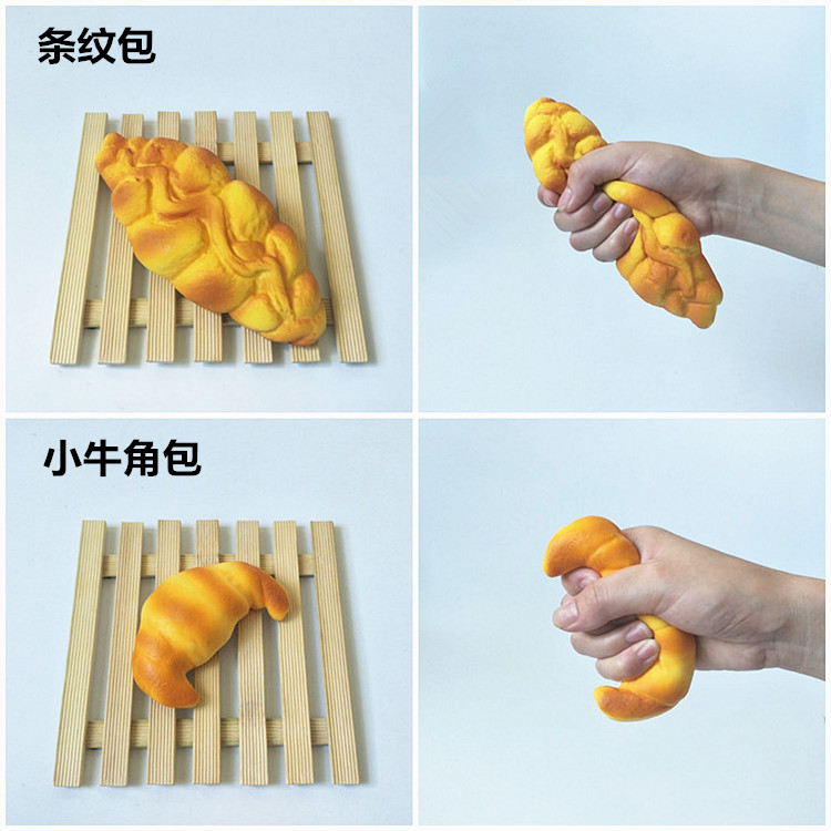 Mô phỏng bánh mì, mùi hương, mềm mại, chậm, bật lại, squishy, ​​chụp giả trang trí, mô hình bánh, đồ chơi nhà thế giới đồ chơi cho bé