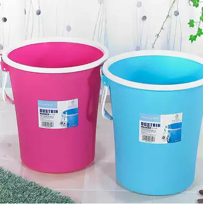 Camellia trash can without lid clip bag Household plastic trash can without lid paper basket trash can powder room Kitchen living room