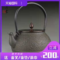  Yunshoutang cast iron pot Handmade Japanese Southern iron pot Original imported sand iron iron pig iron Teapot kettle