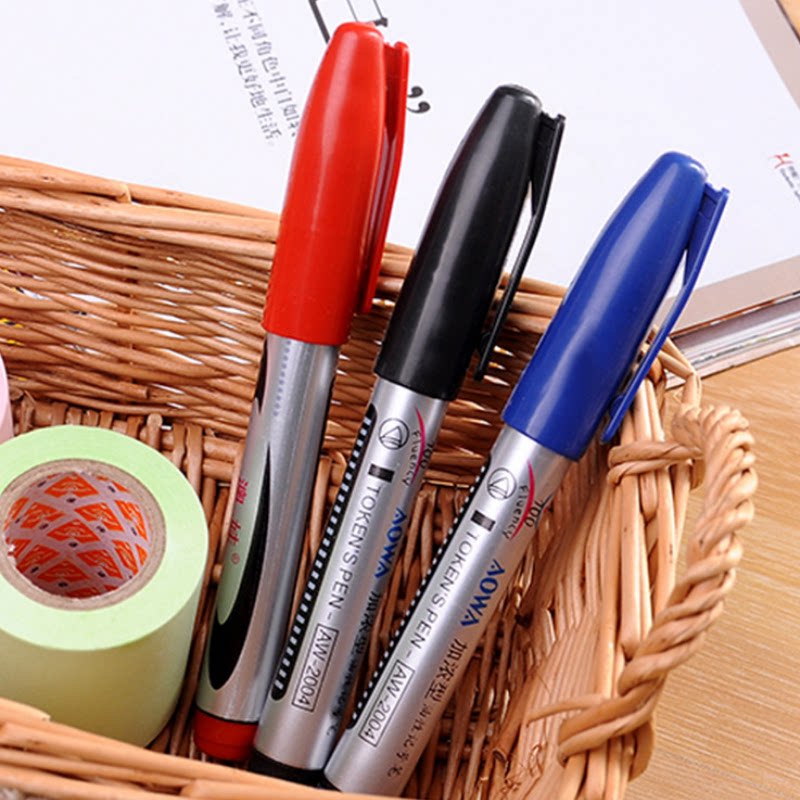 Oily marker pen Red blue black marker pen hook pencil Does not fade Express single-head can be inkable large-head coarse pen