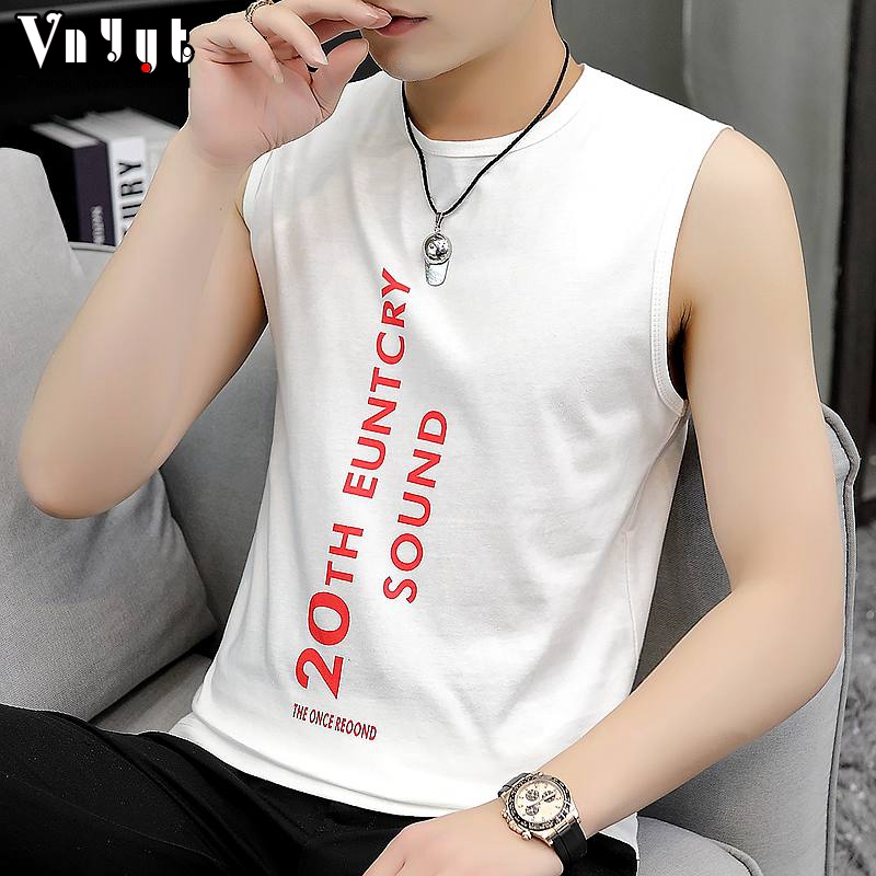 Đàn ông của 2020 mùa hè xu hướng cá tính mới vest nam Hàn Quốc phiên bản của các ins thẻ triều thể thao áo không tay trẻ T-shirt