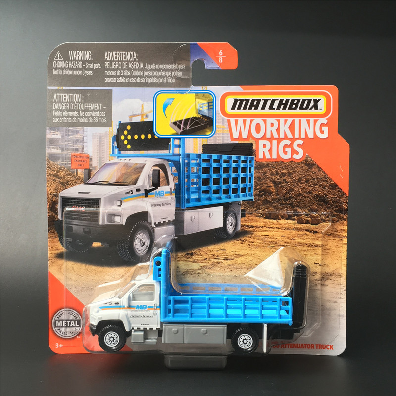 Matchbox Matchbox Simulation Engineering Model Toy Alloy Attenuator Truck Transport Trailer Gmc 3500