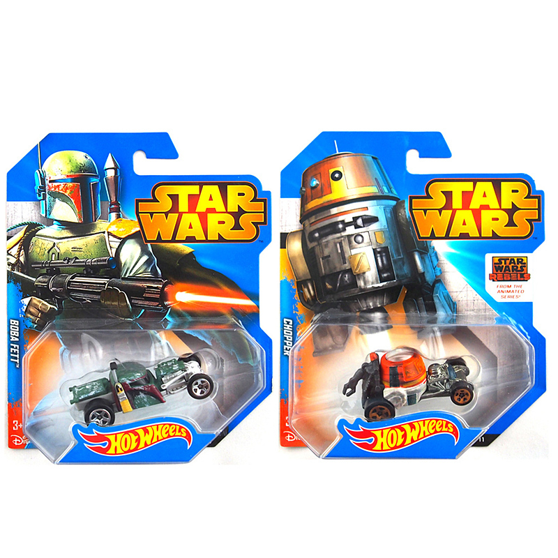 Hot Wheels Star Wars Character Car Model Toy Alloy Robot Mandalorian Boba Fett Metal