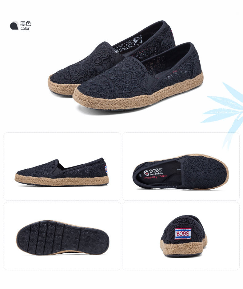 Skechers Skechers giày rỗng giày ngư dân thở thấp để giúp giày phẳng nữ giày thường 733774