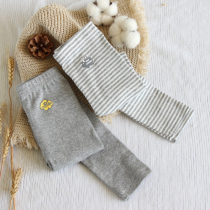 2 pieces of 100% cotton thin thread autumn childrens cotton home pajama pants boys and girls baby baby autumn pants
