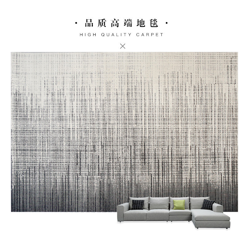 Carpet Living Room Nordic Modern Sofa Tea Carpet Black and White Line Easy to Take Bed Bed Bed Bed